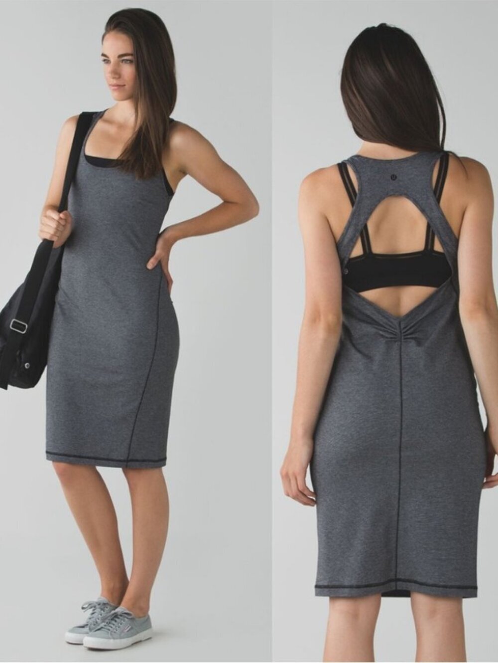 Lululemon Go For It Striped Open Racerback Dress Size 10
